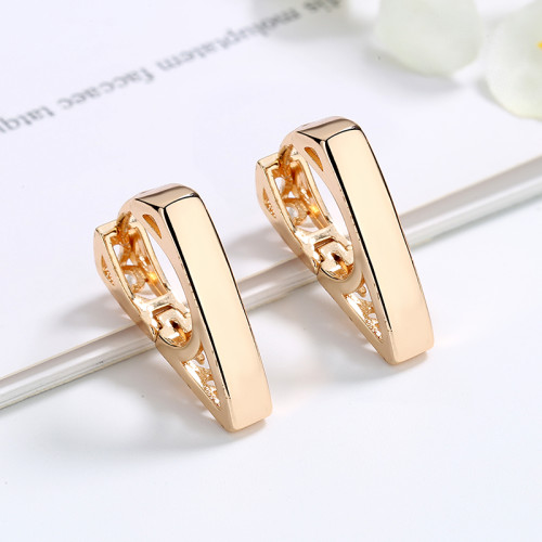 Hypoallergenic Christmas earrings jewelry wholesale| Personalized Huggie Triangle Hoop Earring| Bisuteria De Oro Laminado 18k