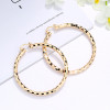 Brass Jewellery Woman Fashion Accessories| Large Ear Hoops Wholesale| Oro Laminado 18k Jewelry Hot Sale Jewelry for Women