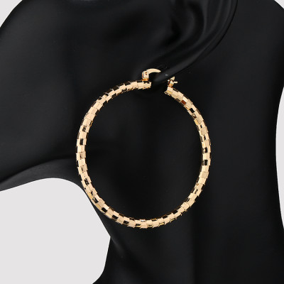 Brass Jewellery Woman Fashion Accessories| Large Ear Hoops Wholesale|18k Jewelry Hot Sale Jewelry for Women