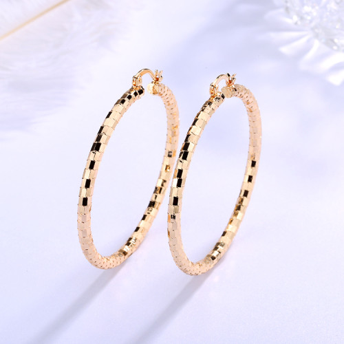Brass Jewellery Woman Fashion Accessories| Large Ear Hoops Wholesale| Oro Laminado 18k Jewelry Hot Sale Jewelry for Women