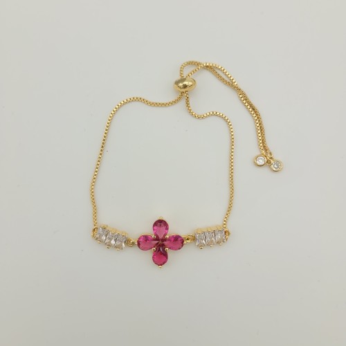 Cubic Zirconia Chain Bracelet for Women Wholesale In Bulk| Adjustable Brass Pulsera for Women| Bangle Accessories Manufacturer Exporter