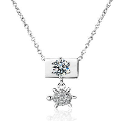 Necklace Trends 2022| Custom Jewelry Necklace Turtle Pendant Provedores De Oro Laminado| 18k Gold Plated AAA Cubic Zirconia Brass Cooper