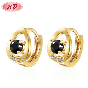 Elegant 18kt Gold Plated Huggie Hoop Earrings| Tear Drop Pendientes De Moda Small Earing Provider| Micro Pave Women Earring