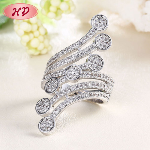 Where To Buy Wholesale Women Rings| Special Fancy Finger Accessories 18k Gold Rhodiun Plated Brass Costume Unique Ring| Cubic Zirconia Anillos Para Mujer