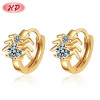 Spider CZ Joyas Luxury Earrings Women| 18k Gold Plated Brass Huggie Earring |Wholesale Pendientes De Moda