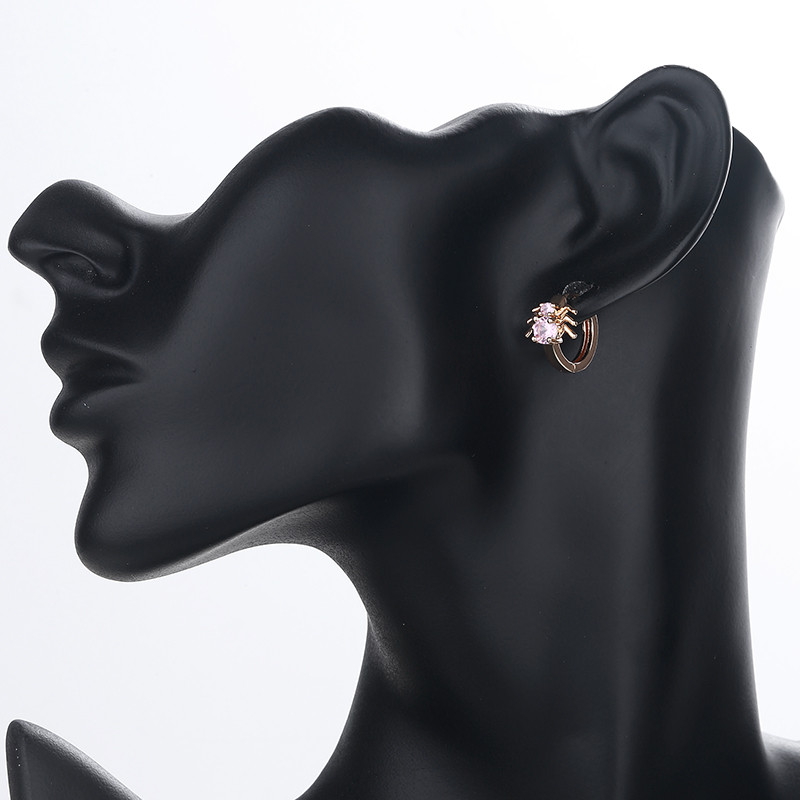 Spider Women's Earrings pink wearing