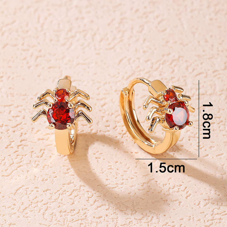 Spider Women's Earrings red size