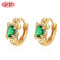 Luxury Tortoise| 18K Gold Plated Cubic Zirconia Stainless Steel | Jewelry Huggie Hoop Earrings For Women-HD