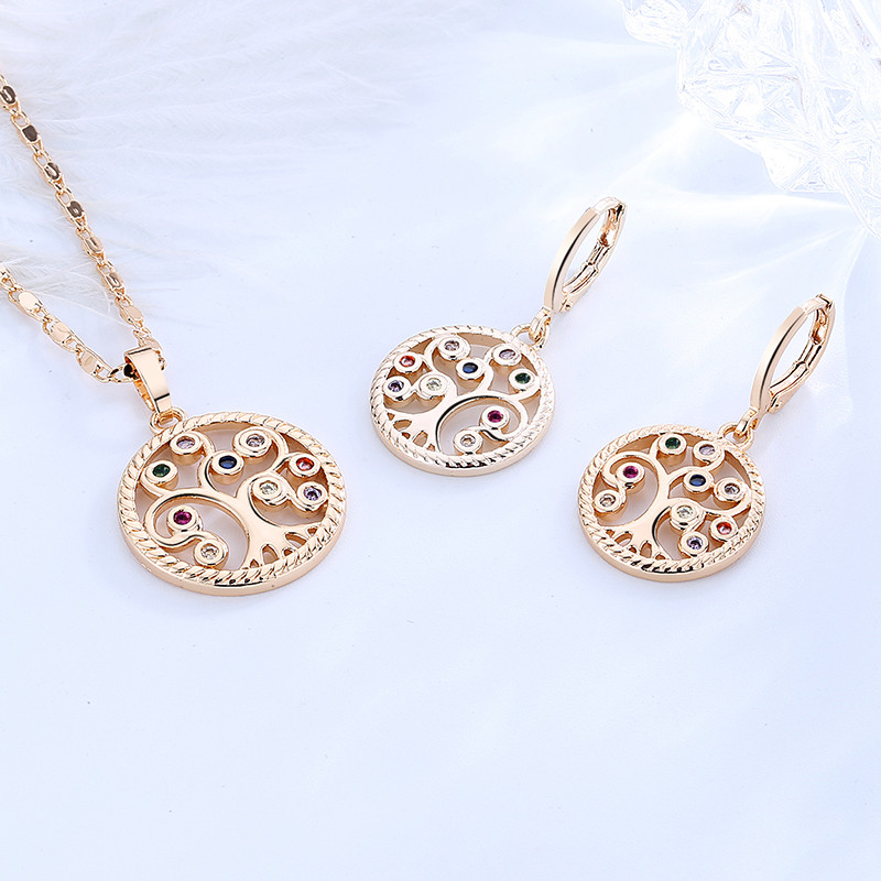 3pcs 18k gold jewelry sets