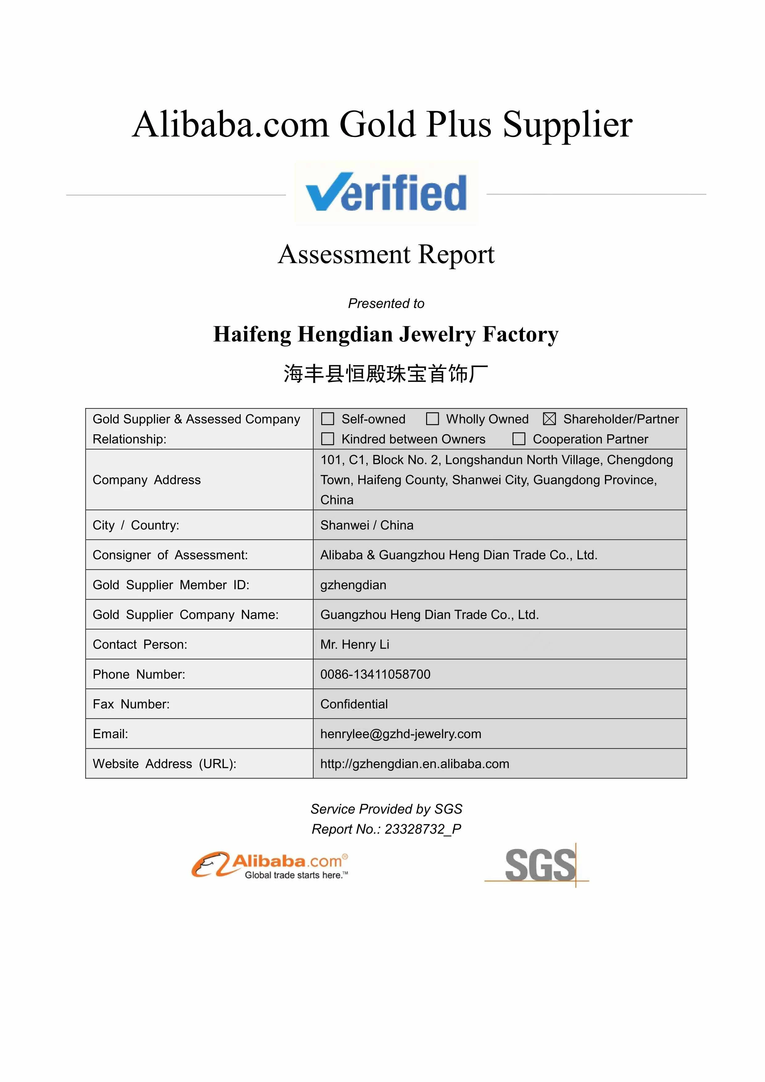 Factory Assessment Report