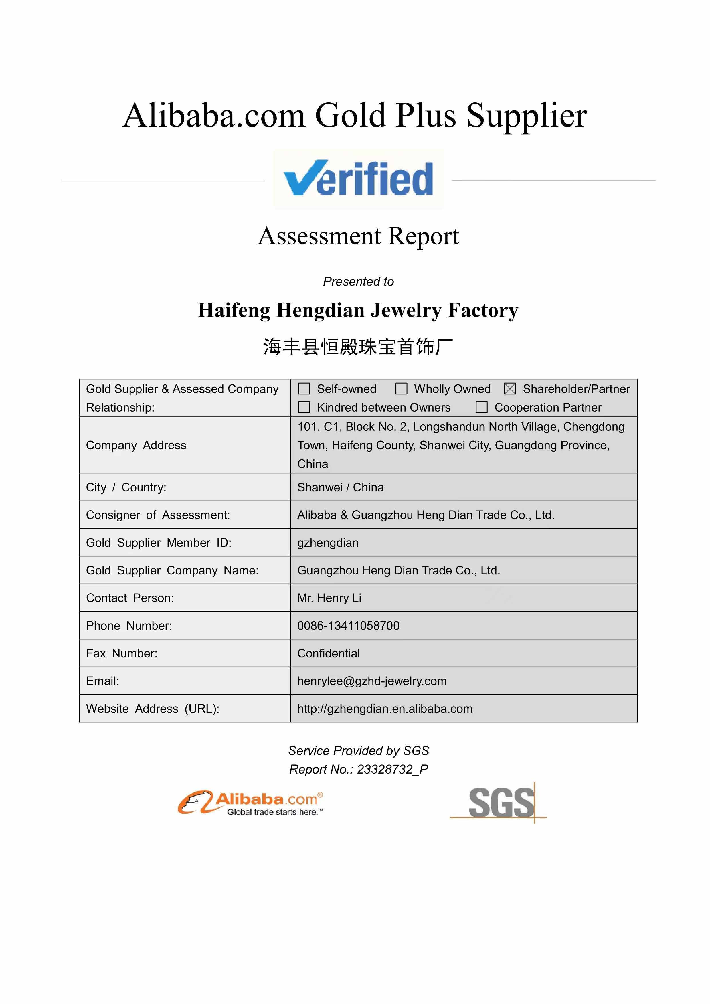 Factory Assessment Report