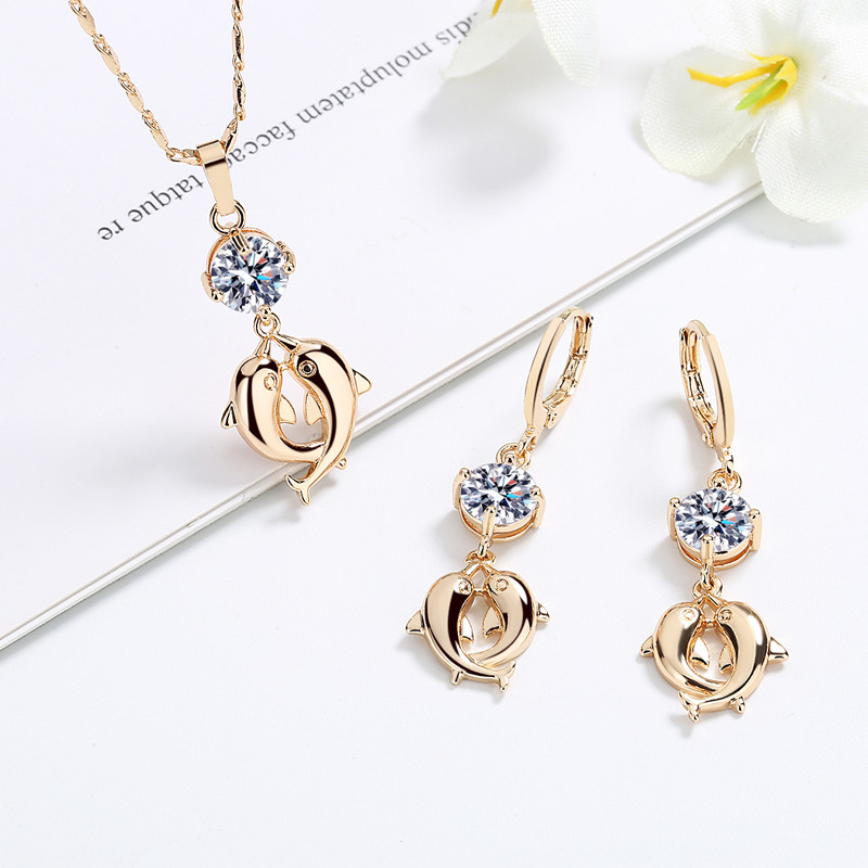 Dainty Shinning Swan Jewlry Set