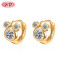 Top Fashion Statement 18k Gold Plated Hoop Stud Earrings by Famous Designer Wholesale