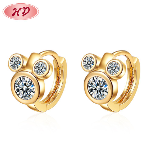 Wholesale Luxury Famous Designer | Mickey Mouse Earings Brand | 18k Gold Filled Hoop Stud Earrings For Women
