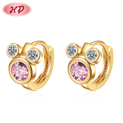Top Fashion Statement: 18k Gold Plated Hoop Stud Earrings by Famous Designer – Wholesale