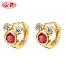 Mayorista de Lujo Famoso Diseñador | Mickey Mouse Pendientes Marca | 18k Gold Filled Hoop Stud Earrings For Women