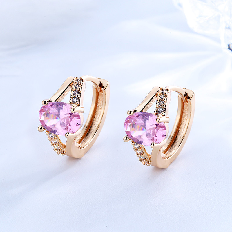 CZ Zircon Huggie Earrings 