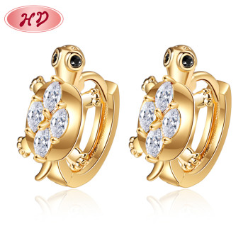 Wholesale Hd | Popular Brands Designer| White Zircon 18k Gold Plated | Vintage Tortoise Woman Stud Earrings| For Women Stainless