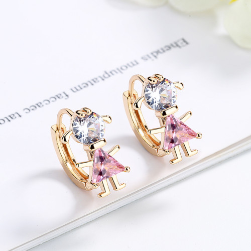 Custom Luxury Famous Brand | Cute Doll Zircon Bridal | Hoop Earrings Jewelry For Women