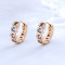 Fashion AAA zircon | 18K Gold Solid Filled Plated | Round Diamond Huggie Hoop Stud Jewelry | Women Earrings