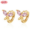 2023 Fashion Large Aaa Crystal Zircon | Butterfly Huggie Big Hoop Earrings |18K Gold Plated For Women