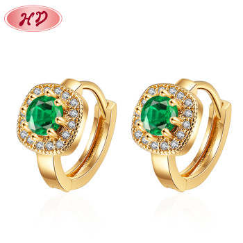 2023 Trendy Gemstone |18K Gold Plated | Square Zircon Earrings For Women Jewelry With Gem