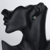 Logotipo personalizado | Joyería Bohemia de Circonita Cúbica | Pendientes de Lujo en Forma de Corazón para Mujer | Chapado en Oro 18K Para Negro