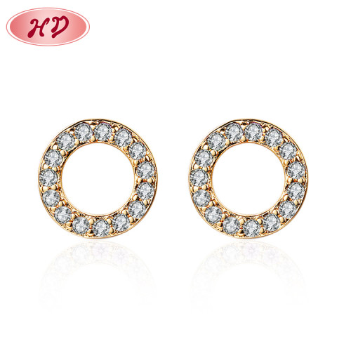 Free Shipping | Round Zircon Jewelry | Sparkle Dangling Hoop Stud Earrings Jewelry | Stainless Steel Wholesale