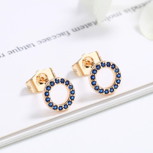 Free Shipping | Round Zircon Jewelry | Sparkle Dangling Hoop Stud Earrings Jewelry | Stainless Steel Wholesale