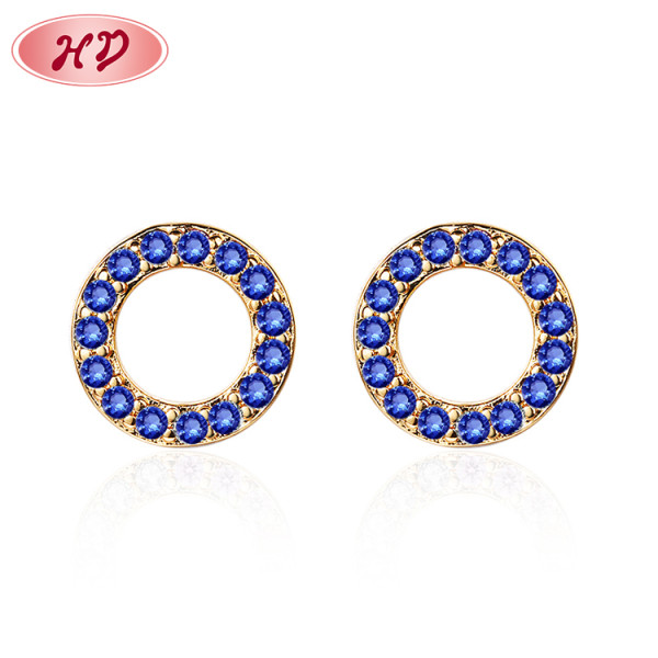 Free Shipping | Round Zircon Jewelry | Sparkle Dangling Hoop Stud Earrings Jewelry | Stainless Steel Wholesale