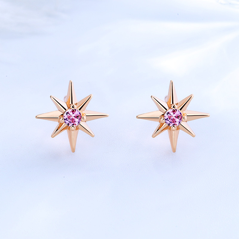 CZ  Irregular Star Stud Earrings