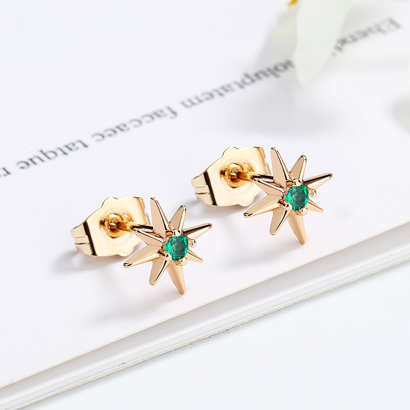 CZ  Irregular Star Stud Earrings