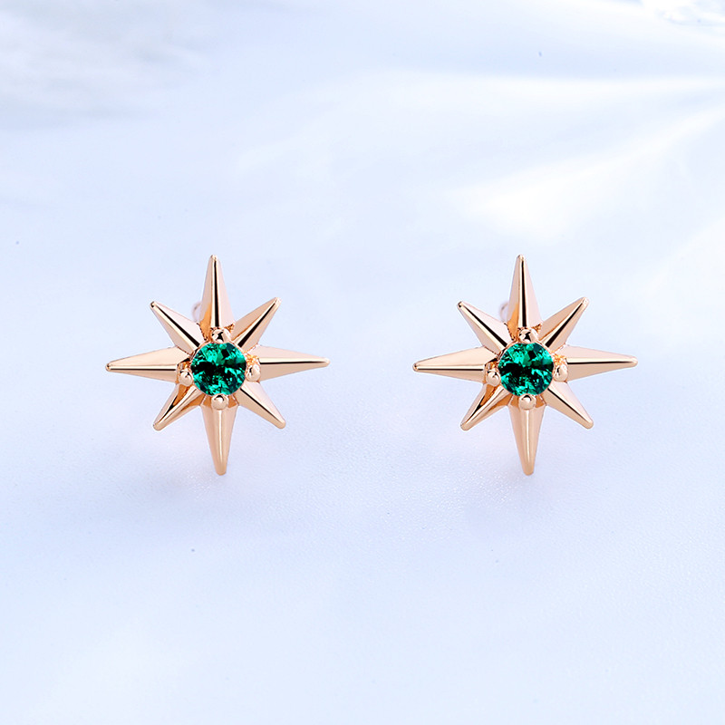 CZ  Irregular Star Stud Earrings