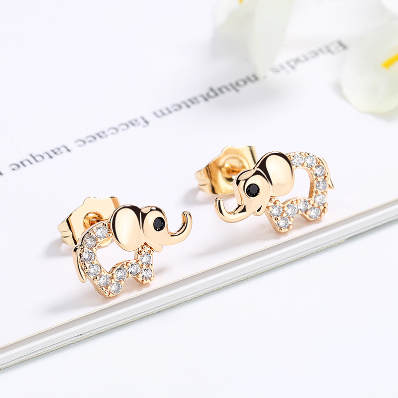 CZ Monarch Butterfly Stud Earrings 