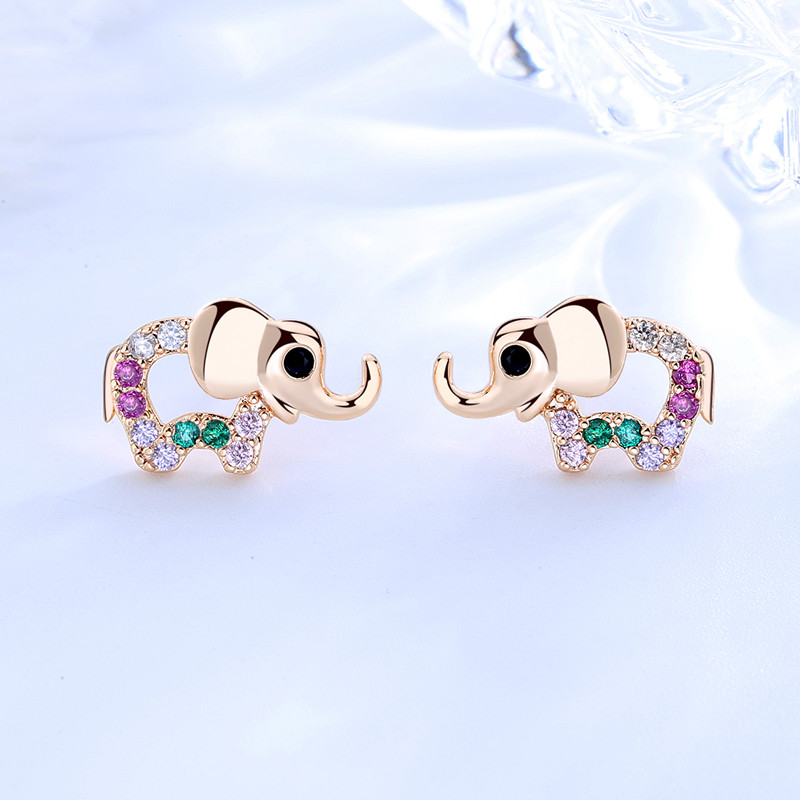 CZ Monarch Butterfly Stud Earrings 