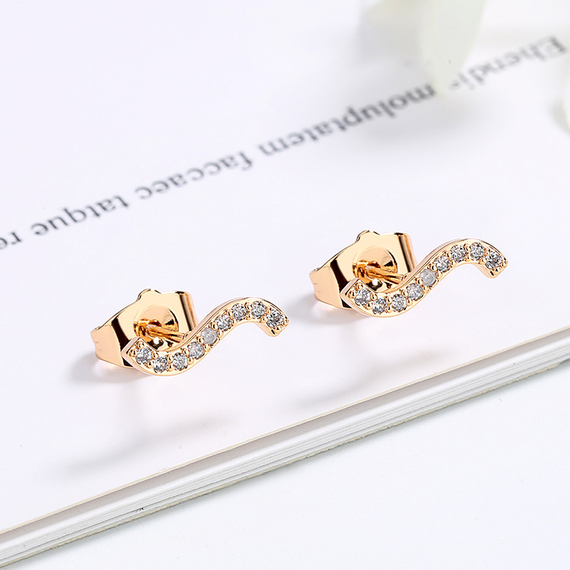 CZ Monarch Butterfly Stud Earrings 