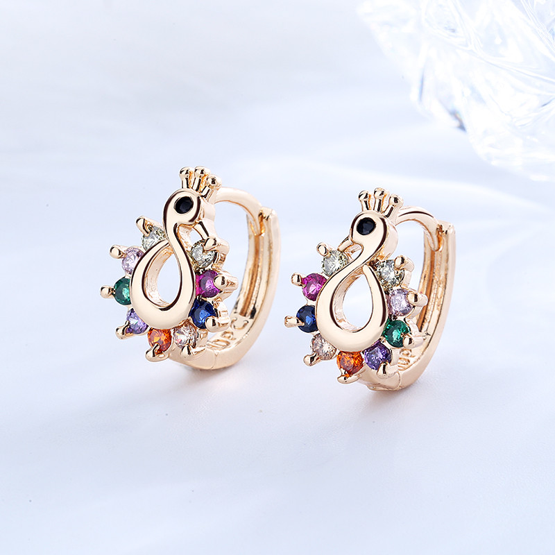 CZ Monarch Butterfly Stud Earrings 