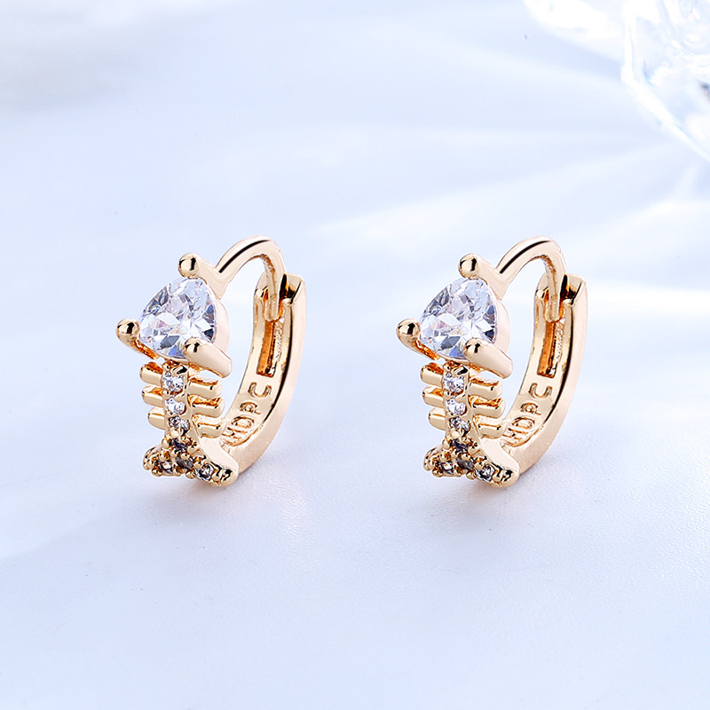 CZ Monarch Butterfly Stud Earrings 