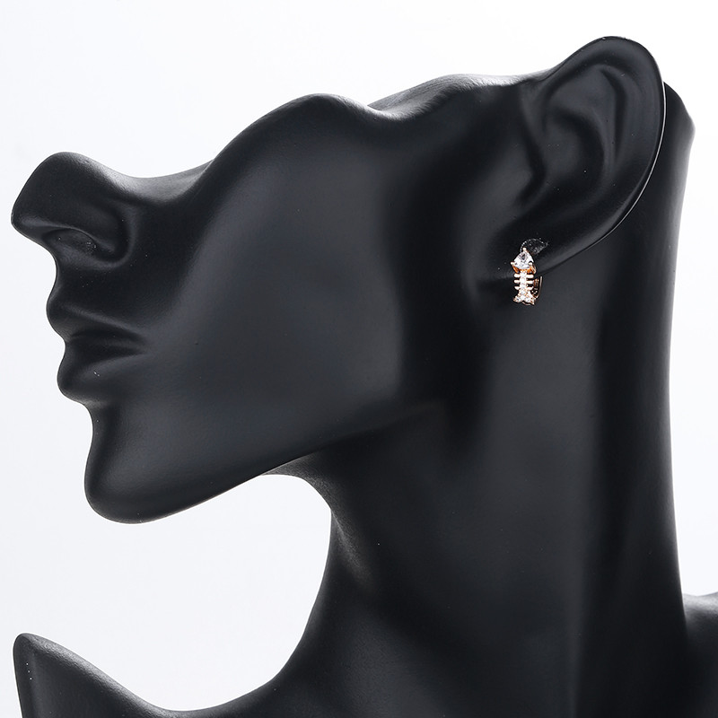 CZ Monarch Butterfly Stud Earrings 