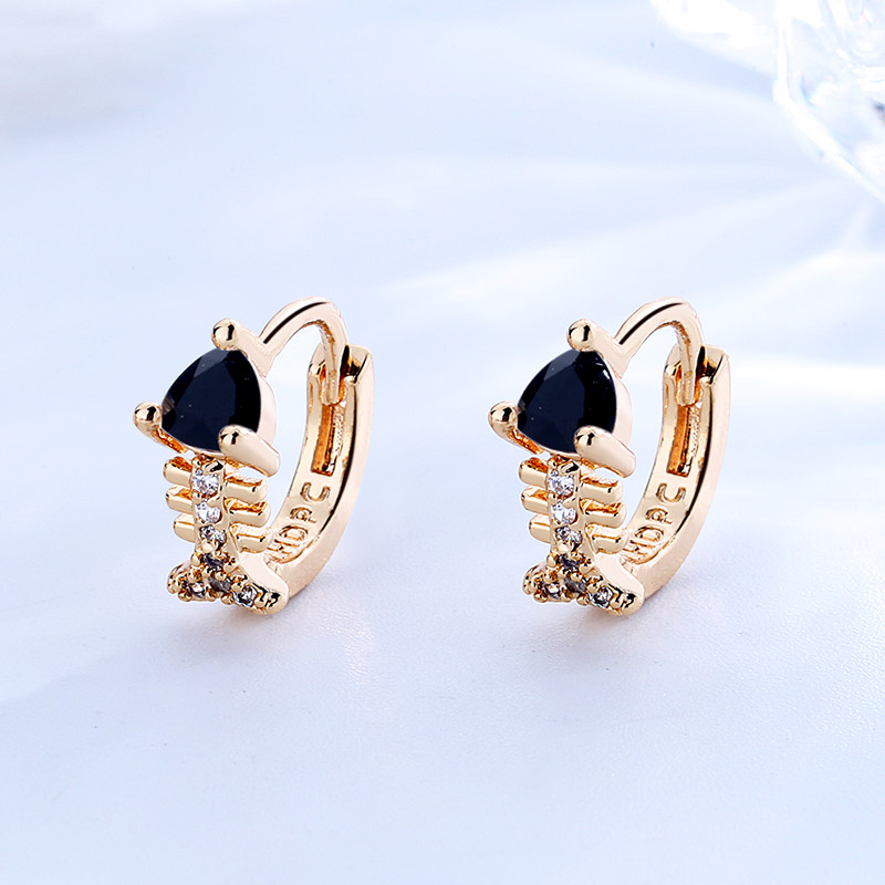 CZ Monarch Butterfly Stud Earrings 