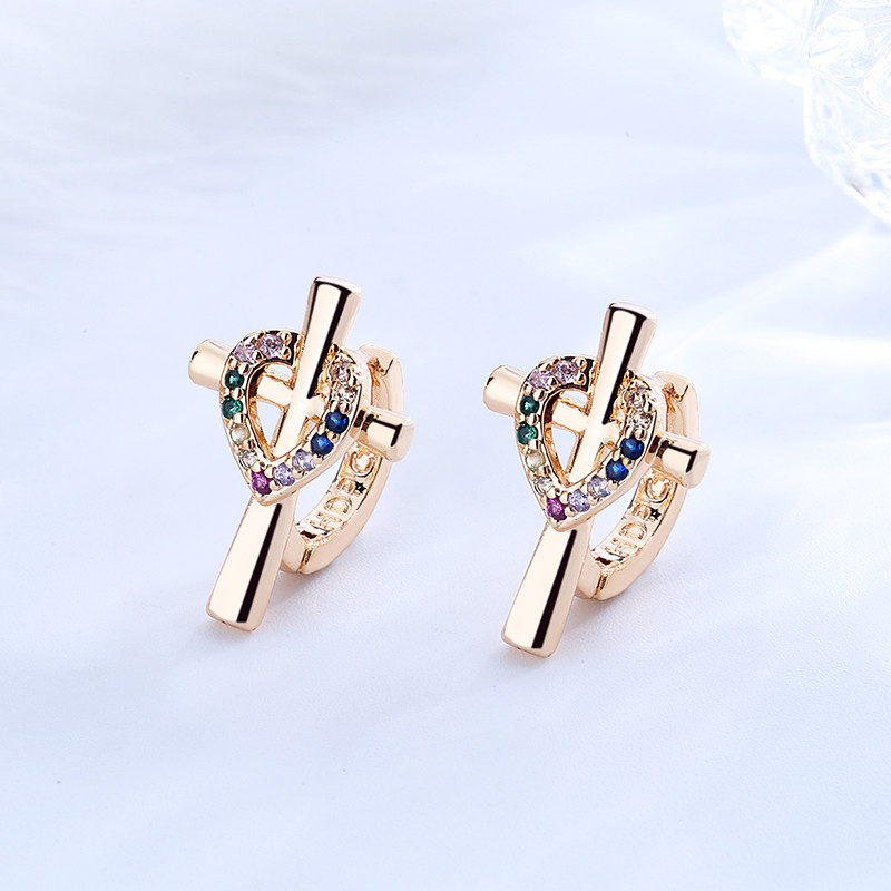 CZ Monarch Butterfly Stud Earrings 