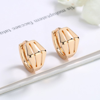 Wholesale Irregular Huggies Earring | 18K Gold Plated Jewelry |  Women For Girls Gift