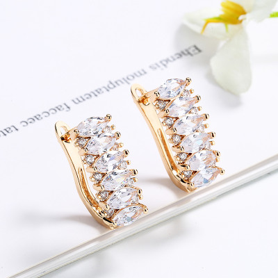 Wholesale Jhumka | Earrings Classic Colored Zircon Jewelry | Hypoallergenic Huggies Earring | For Women