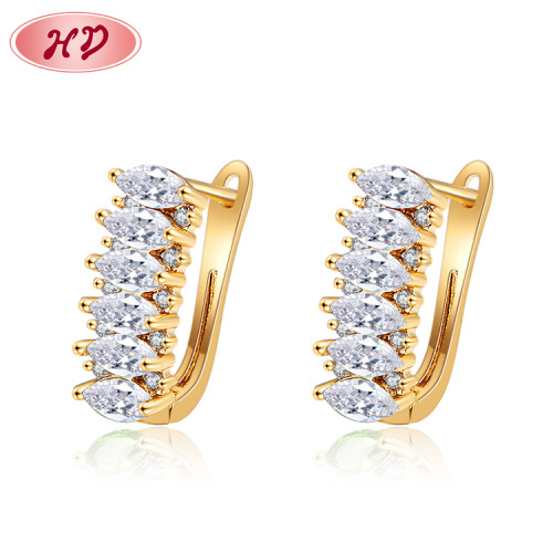 Wholesale Jhumka | Earrings Classic Colored Zircon Jewelry | Hypoallergenic Huggies Earring | For Women