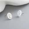 2023 Religion Aaa Cubic Zirconia | Sliver Plated S925 Sterling Silver Carved Stud Earring Finding |Stud Earrings With Backs Silver