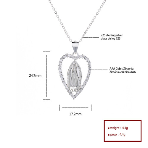 2023 Adjustable Long Chain | Dainty Love Heart Shape Carve | Aaa Cubic Zirconia Cross The Necklace | Silver Choker 925