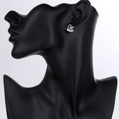 Mini Unicorn | Zircon Jewelry Stud Earrings | In Color Silver Jewelry 925 Sterling Cz | Stud Earrings