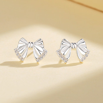 Trend 925 Sterling Silver Modern | Small Butterfly Stud Earrings For Women