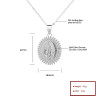 venta al por mayor Aaa Cubic Zirconia Micro Inlay | Collar de plata de ley con escultura religiosa S925
