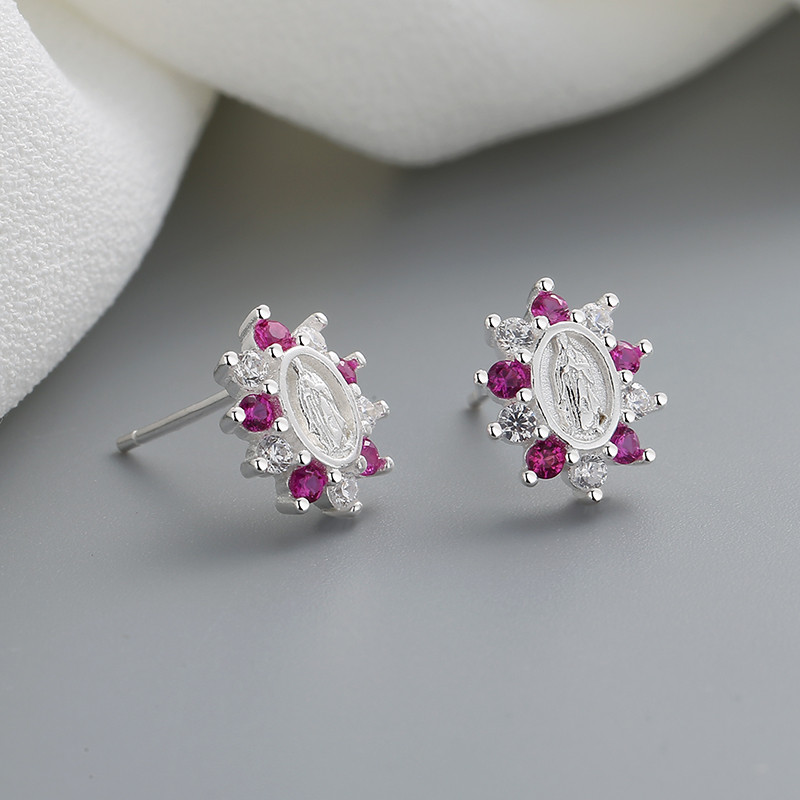 CZ Monarch Butterfly Stud Earrings 